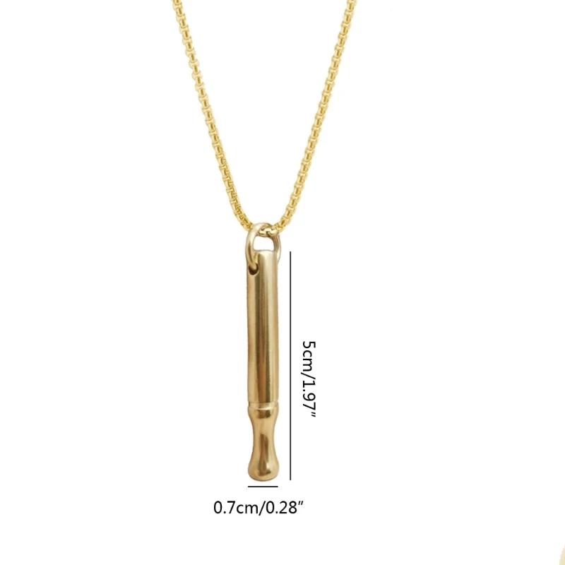 Stress Anxiety Necklace Mindfulness Breathing Tool Natural Calming Relief Chain Breathlace Necklaces Quit Smoking Anxiety Relief