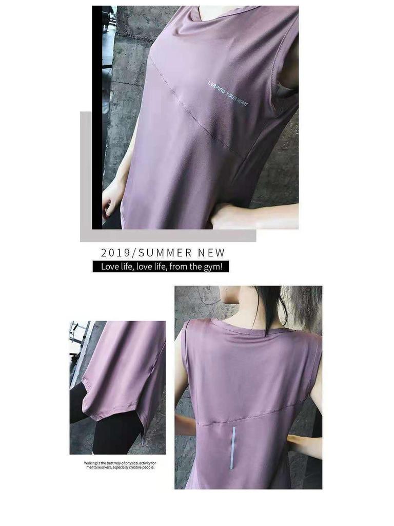 Damen Atmungsaktives Schnelltrocknendes Yoga Sport T-Shirt