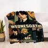 1pc Wednesday Outdoor Blanket Lightweight Flannel, Soft & Warm, All-Season Use for Sofa, Outdoor, Camping, Living Room, Office102