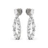 Luxenter Boucles d'oreilles en argent 925 et zirconium brillant plaqué finition en rhodié - Madne