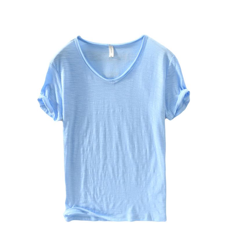 201A Men's Pure Cotton Summer T-Shirt - Short Sleeve, 8 Colors