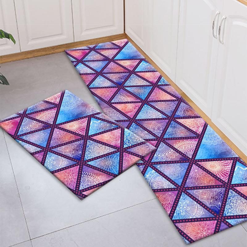 Boho Kitchen Rug Vintage Entrance Porch Floor Mats Abstract Geometric Bathroom Door Mats Living Room Bedroom Room Floor Mats