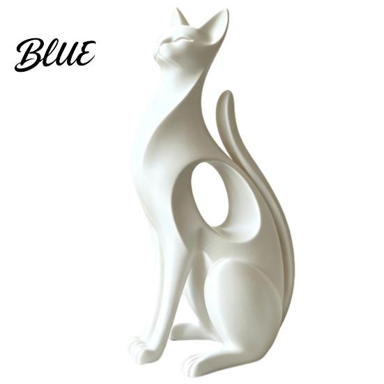 Hollow Cat Statue 3D Printed Figurine Modern Geometric Sculpture