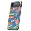 Blue Ocean Fish Hard PC Phone Case For Samsung Galaxy Z Flip 7 6 5 4 Black Cover For Galaxy Z Flip 3 Foldable Shell Fundas Capas