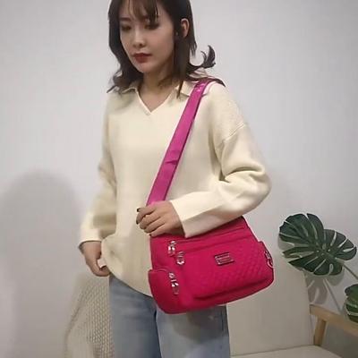 Módní dámská taška přes rameno s mnoha kapsami Vodotěsná Oxfordová crossbody taška Zcela nová Messengerová kabelka Nákupní taška pro maminku Tote MIT