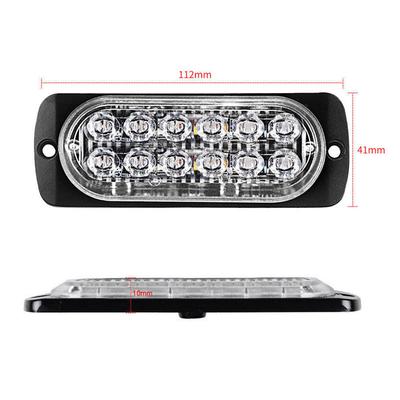10 Stück 12-LED-Leuchten Notfall-LED-Auto-Stroboskoplichter Blinkendes Warnlicht Beacon Weiß Gelb 12V 24V LED-Stroboskope für Auto