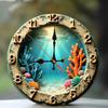 25x25cm Wood Wall Clock with a Bark Edge for a Truly Natural Look