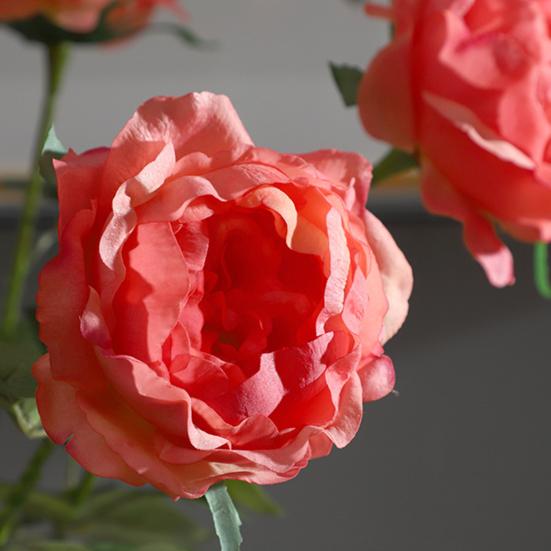 Fleur de Rose Artificielle Fausse Rose au Toucher Réel avec Tige Grandes Fleurs Branches de Roses pour Bouquet de Mariage Fête Saint-Valentin Floral