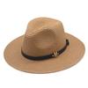 Classic Cowboy Jazz Straw Hat Wide Brim Summer Beach Sun Protection Casual Fedora Cap Panama