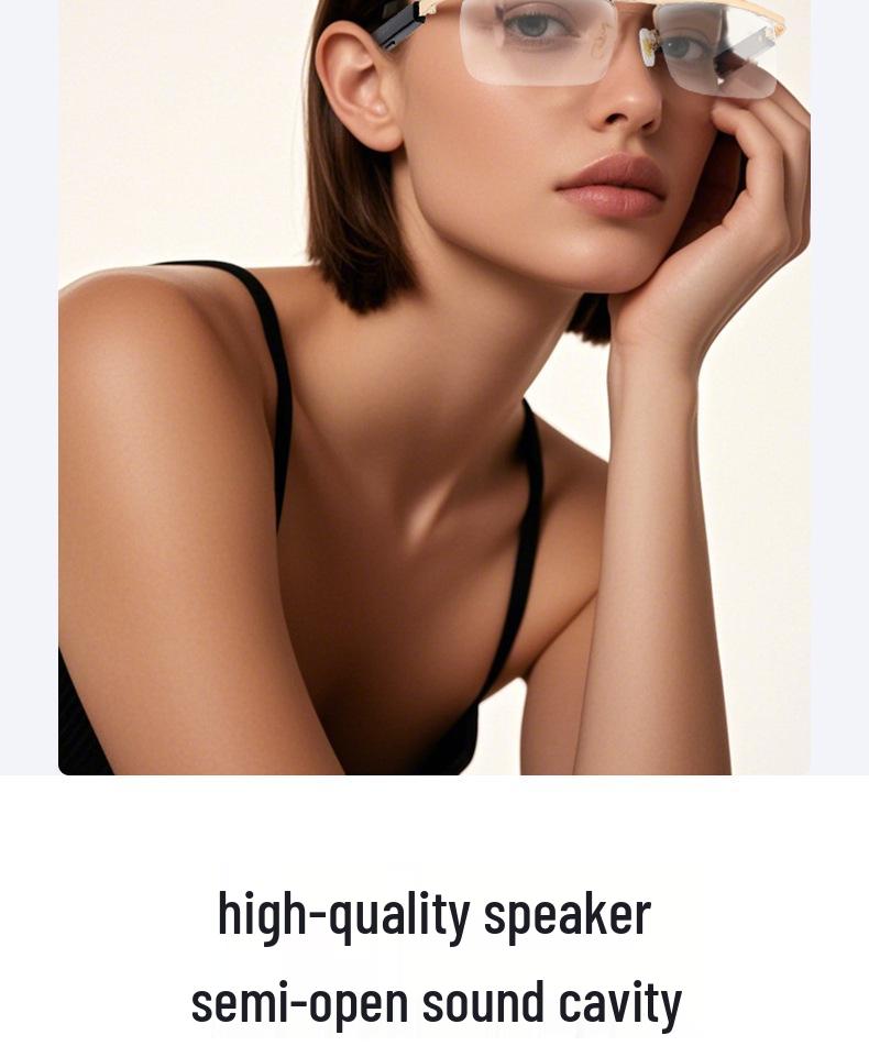 Sleek AI Smart Glasses with Touch Control: Make/Answer Calls & Voice Translation via Bluetooth