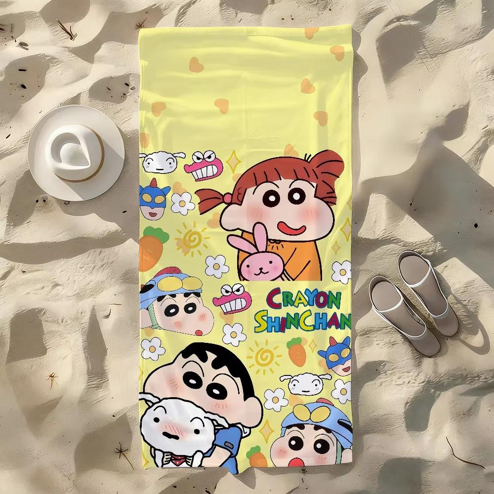 Cartoon Crayon Shinchan Beach Towel, Quick Drying Soft Skin Friendly for Swim Yoga Gym All Season Travel Gift