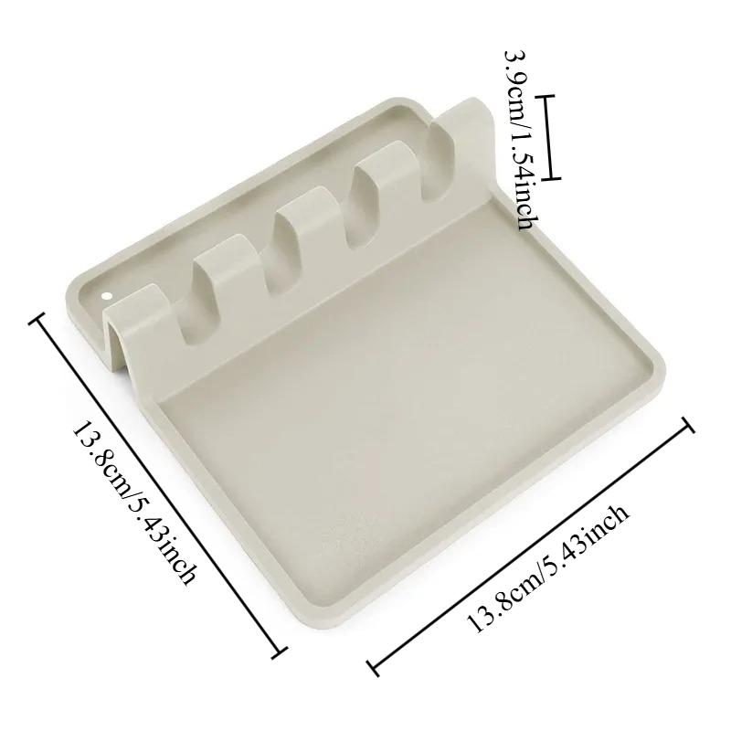 Silicone Kitchen Utensil Holder Heat-resistant Spoon Holder Suitable for Stove Cooking Baking Tool Storage