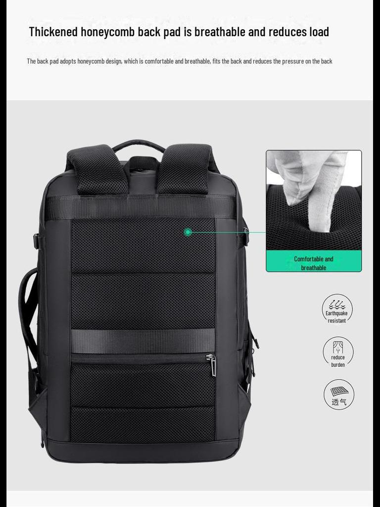 Herren Rucksack mit großem Fassungsvermögen, multifunktional, für Geschäftsreisen
