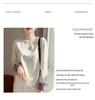 2026 New Spring & Autumn Chinese Style Embroidered Jacquard U-Neck Long-Sleeve Loose Pullover Women's Top