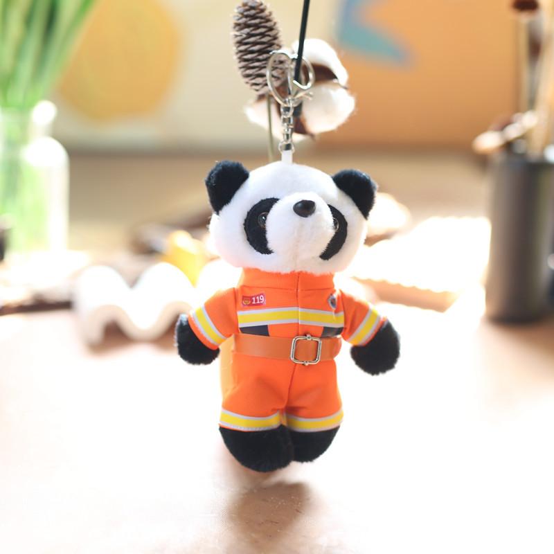 Drăguț Drăguț Pandantiv Panda Poliție Rutieră Jucărie de Pluș Pompieri Poliție Agățat de Geantă Breloc Păpușă Păpușă
