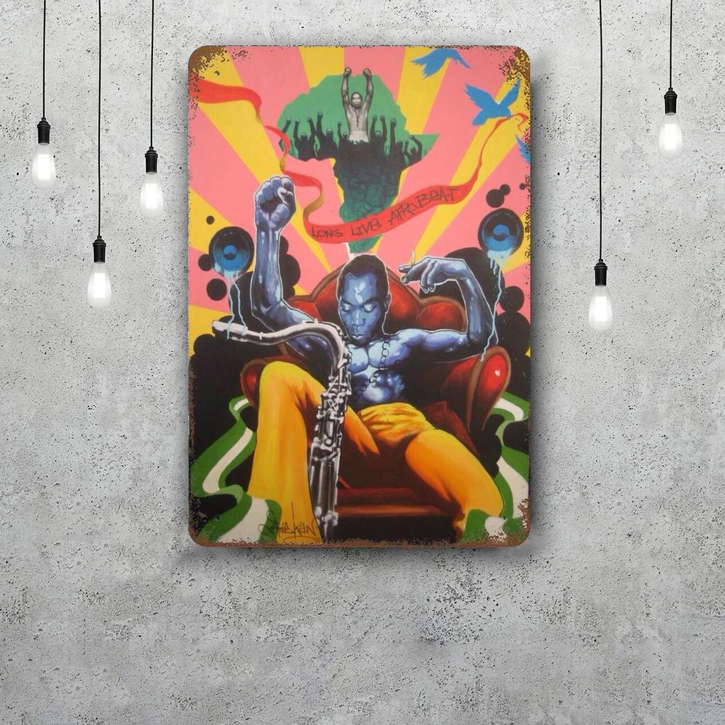 Fela Kuti Metal Signs wall decor Vintage Tin Signs Captain Metal Poster Decor for Bar Pub Club Wall Decoration