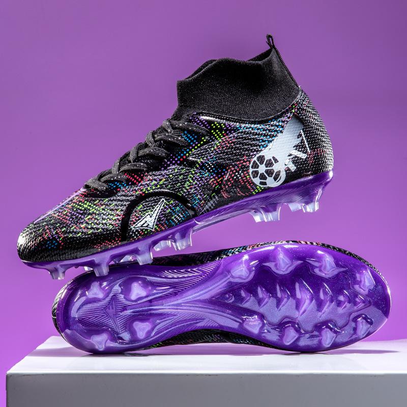 Men's and women's football shoes TF long nails broken nails large size high top children's game training football shoes