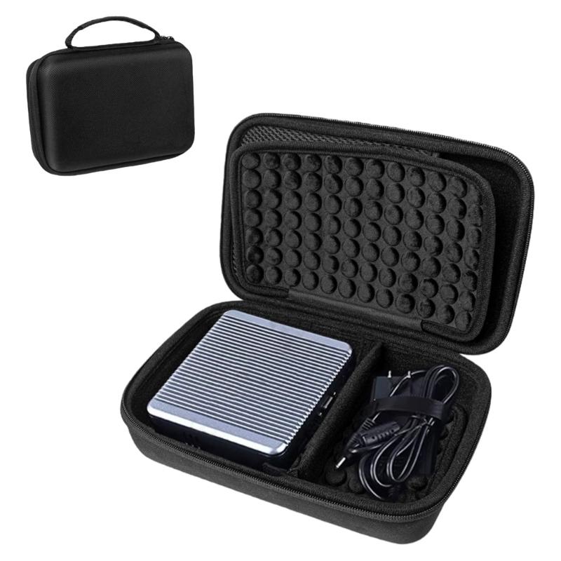 Bolsa de Viagem Portátil para Host de Mini Computador com Material EVA e Múltiplos Compartimentos de Armazenamento