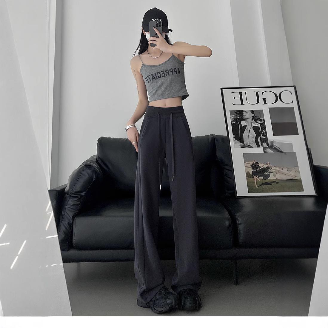 

Women s Dark Grey High Waist Slimming Sweatpants - Spring/Autumn 2025 Collection 2XL