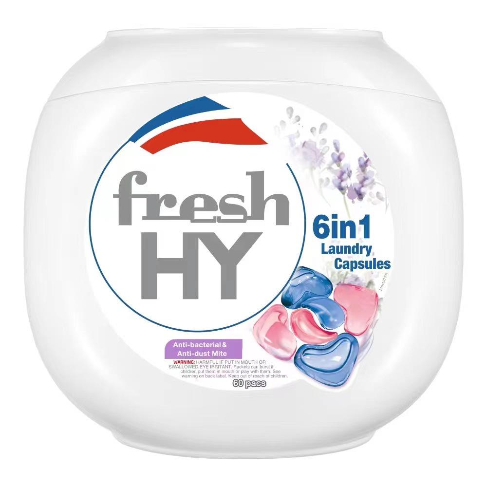 

Qing Ke Xin 6-in-1 Laundry Pods with Sakura Fragrance, Long-lasting Sterilization, and Dust Mite Removal
