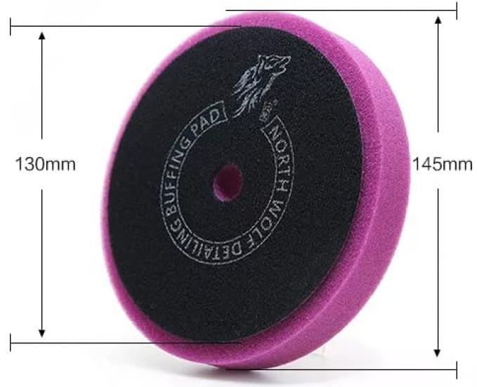 AnViele North Wolf Polishing Urethane Round Outer Diameter 150mm Buff, Type, 125mm, (Purple)