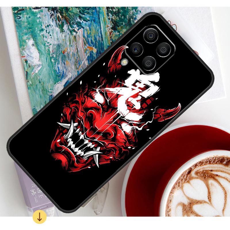 Hannya Demon Oni Case For Samsung Galaxy M13 M16 M11 M21 M31 M20 M23 M54 M14 M34 M52 M32 M12 M36 M56 M15 M55
