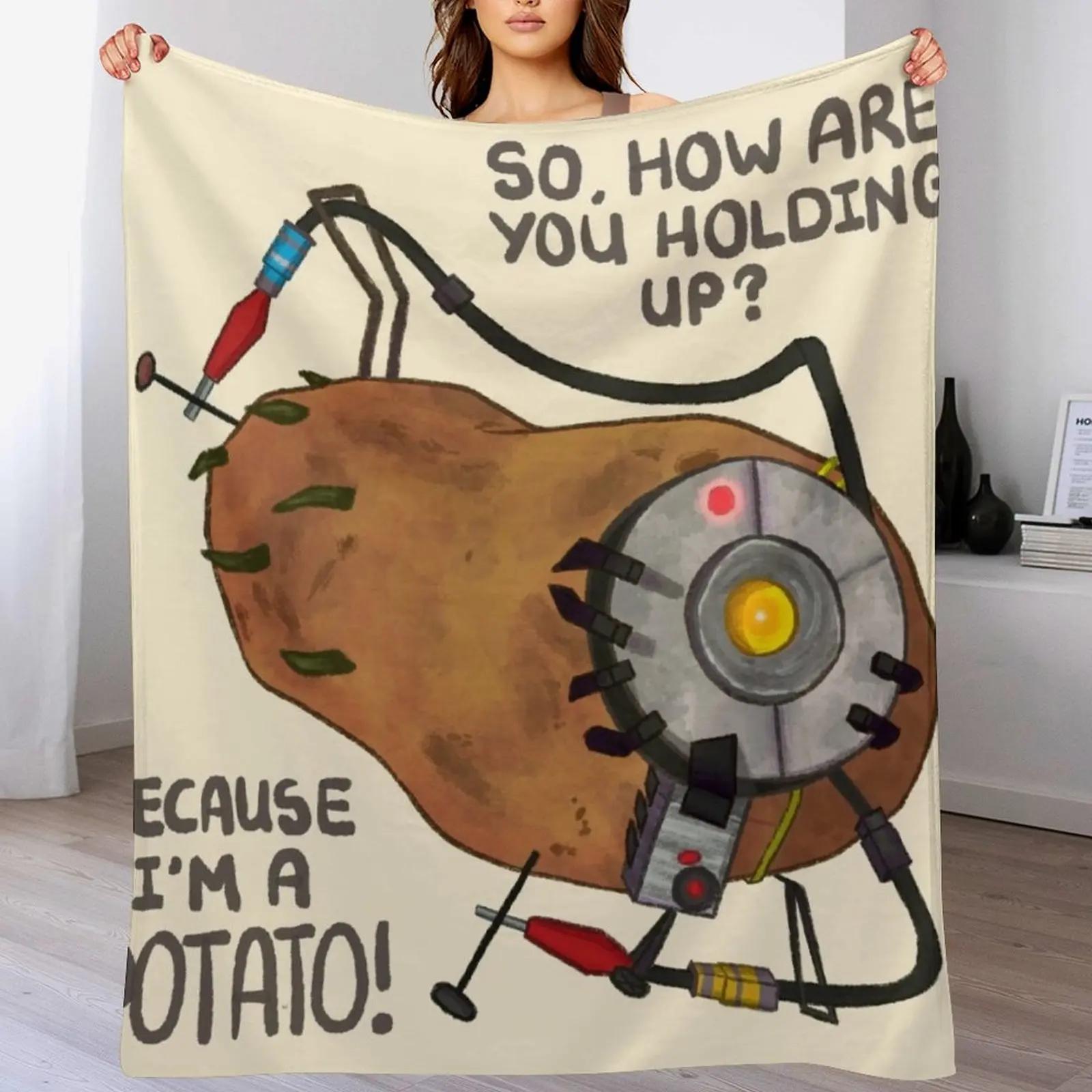 

GLaDOS as a Potato Detailed Throw Blanket Decorative Soft Throw Blanket for Couch Sofa 102x76cm(40x30in)