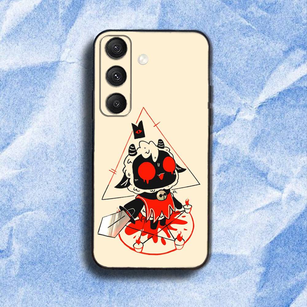 Cult of the L-Lamb Phone Case For Samsung S 25,24,23,22,30,21,10,9,Ultra,Plus,Lite,FE,4,5G Black Soft Case