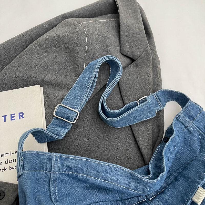 Jeanstasche, große Kapazität, Tragetasche, Umhängetasche, lässige Umhängetasche für Studenten