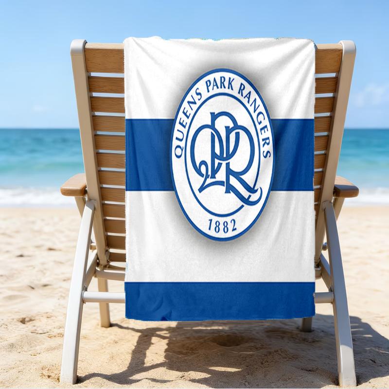 Queens Crest Football Beach Towel - Soft, Absorbent Microfiber, Lightweight, Ideal for The Beach, Parties, Travel, Camping fan gifts