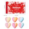 Bath Salt Ball 6-piece Set, Heart-shaped Bath Bomb Bath Salt Ball Boxed Skin Care Products