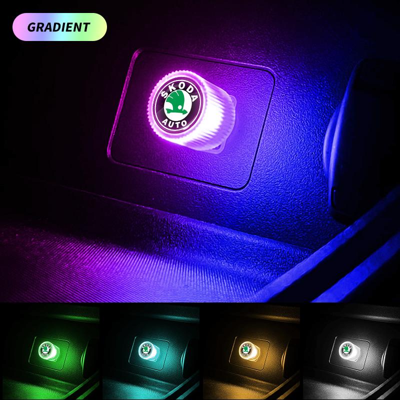 Mini USB LED Car Light Auto Interior Atmosphere Light For Skoda Octavia Rapid Kodiaq Karoq Fabia Kamiq Superb Derivative Vision  ZJ9