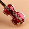 1ks Elegantní červené housle Pins Brože Lady Instruments Brož Šperky