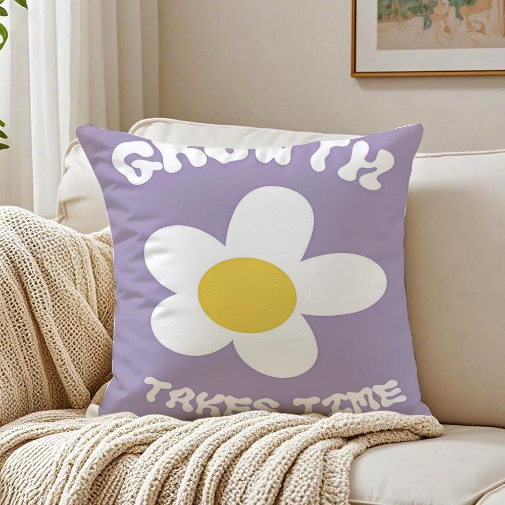 Abstract Cute Minimalist Pattern Print Flower Cushion Cover Pillowcase Antidustmite living Room Sofa Decor Cushion Room