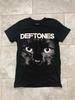 T-shirt à manches courtes graphique chat Deftones Noir Années 90 NH8978