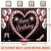 Pink Balloon Party Backdrop 1pc - Home Party Decor