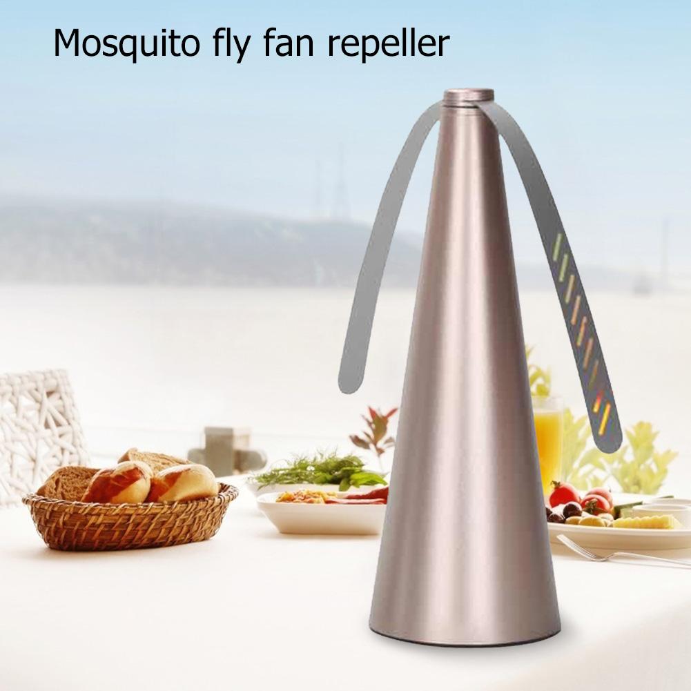 1/2PC Outdoor Fly Bug Repeller Kitchen Fly Repellent Fan Tabletop Electric USB/Battery Operated Food Protector Pest Control Tool