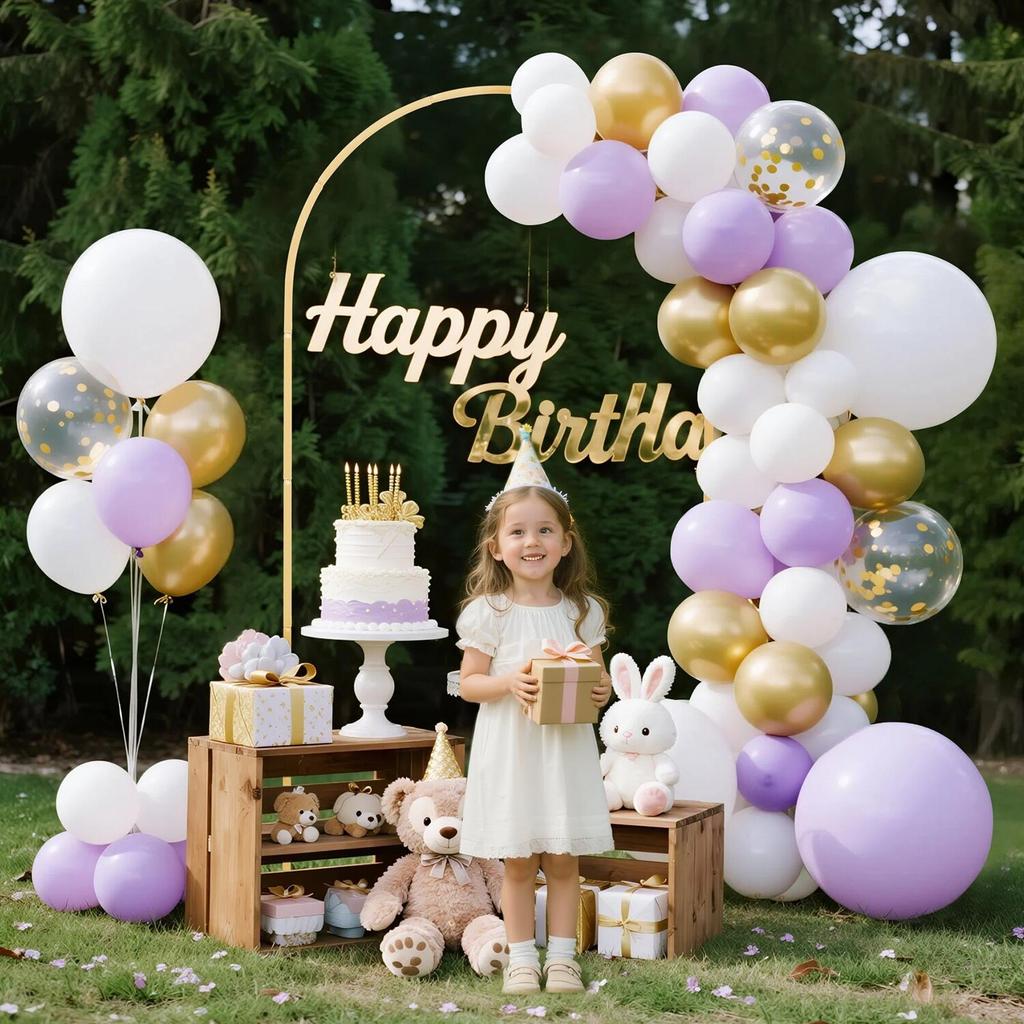 Arch Backdrop Stand, 2.2 x 1.2 m, Stable Structure, Easy Assembly, 1 Piece Gold Metal Arch Backdrop Stand for Wedding, Birthday Party, Graduation,