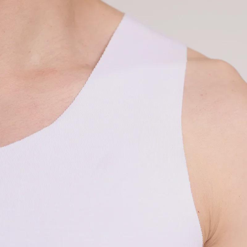 Men's Seamless Slim Fit Ribbed Combed Cotton Tank Top