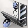 For vivo X Fold5 5G Magnetic Case PC+Acrylic Phone Cover with Anti-Spy Screen Protector,Lens Kickstand