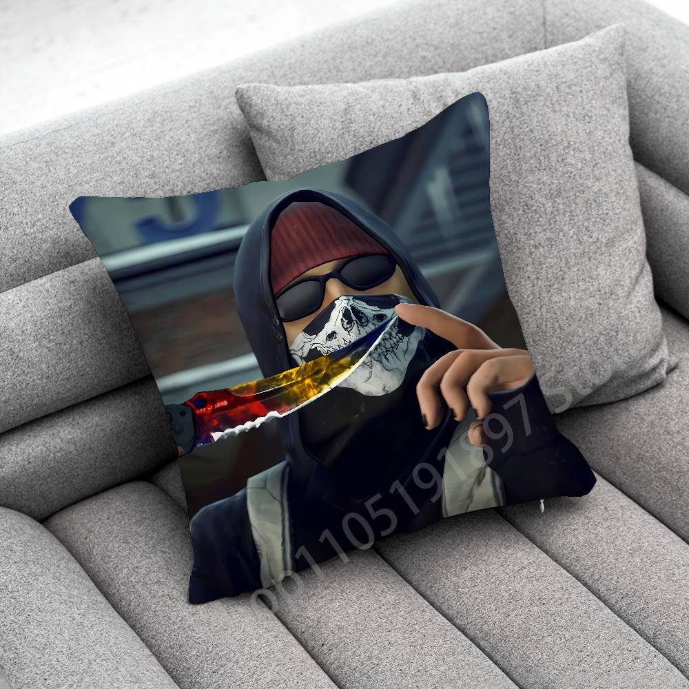 C-CSGO C-CS GO Throw Pillow Case For 45x45cm 40x40cm 55x55cm 50x50cm 30x30cm Square Car Pillowcase Shell