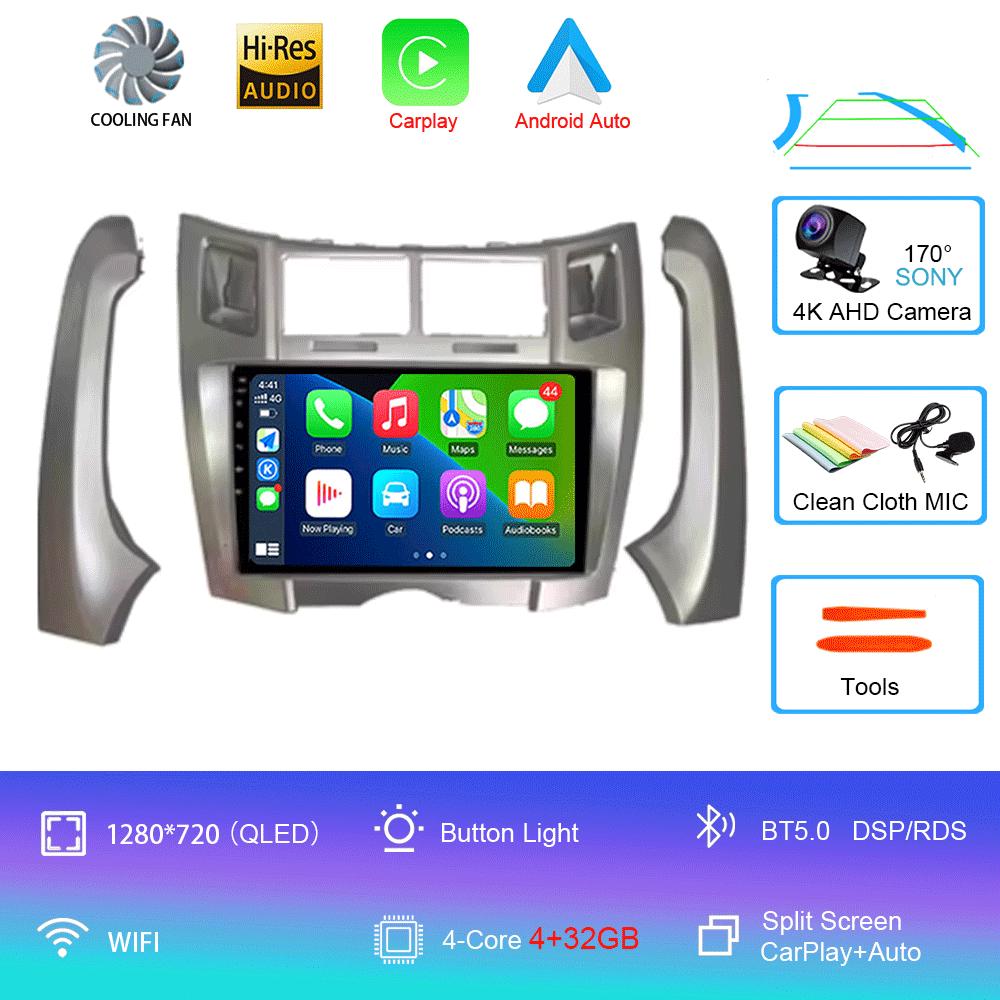 For Toyota Yaris Vizi 2005 2006 2007 - 2012 Carplay Car Multimedia Player Radio XP90 Car Radio Android 14 Auto GPS Navigator