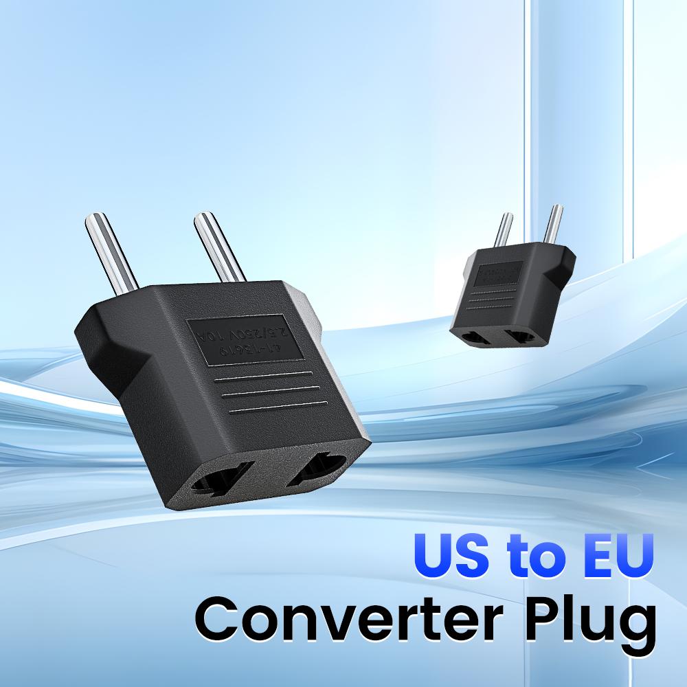 3/5/10Pcs European Euro EU Plug To US USA Plug Socket Travel Charger Converter Adapter Type C Plug Electrical Sockets AC Outlet