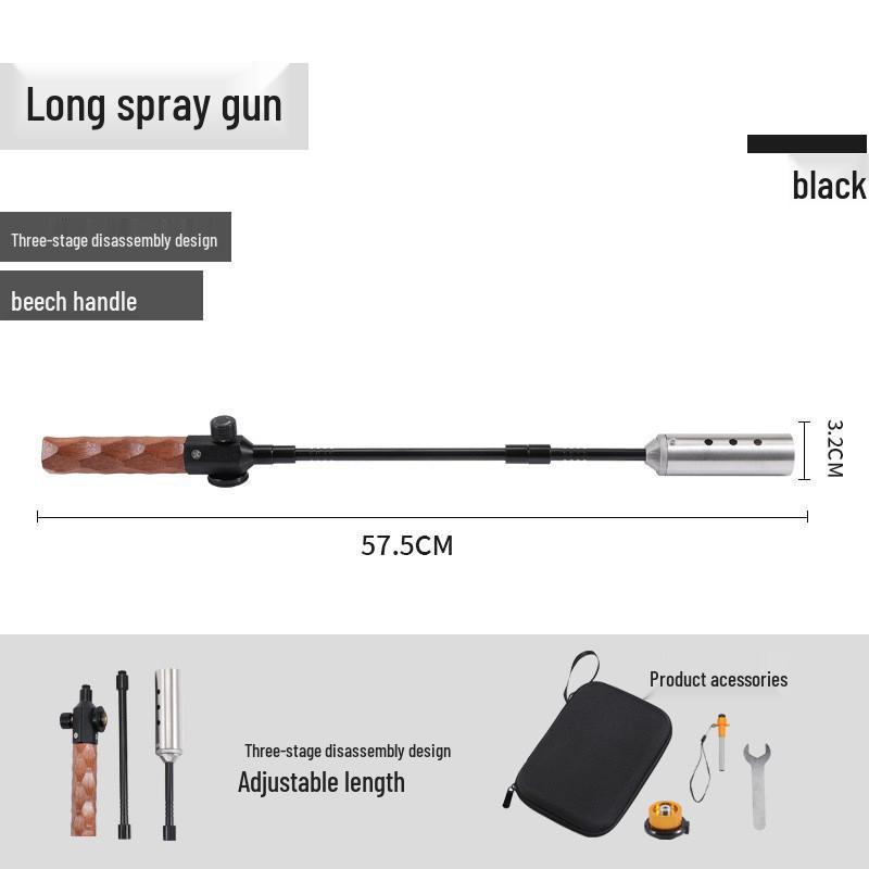 Portable Stainless Steel Camping Flamethrower with Detachable Handle