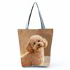 Dog Print Foldable Travel Shoulder Bag with Zipper