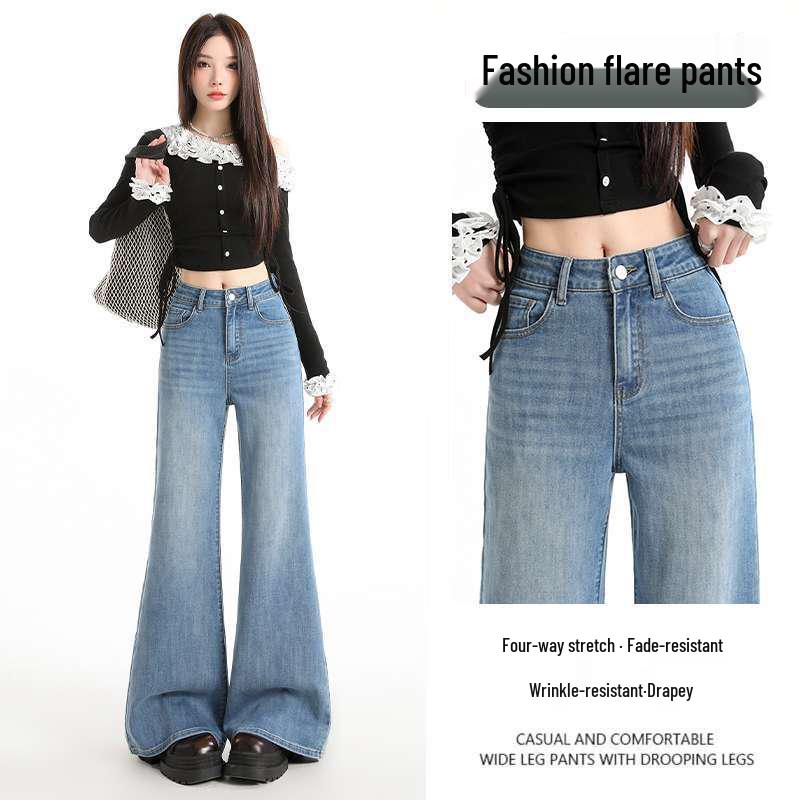 Women s High Waist Light Color Micro Flare Jeans - Spring Collection XL