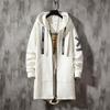 Men's Mid-length Casual Jacket Plus Size Loose Hooded Windbreaker