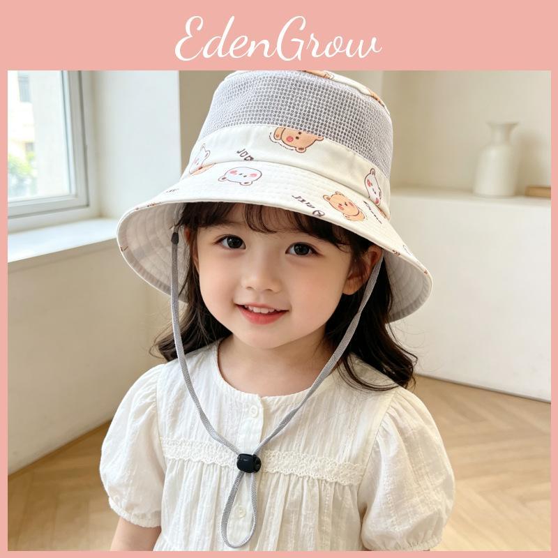 Cartoon Kids Summer Sun Protection Fisherman Hat Breathable Cotton For Boys And Girls
