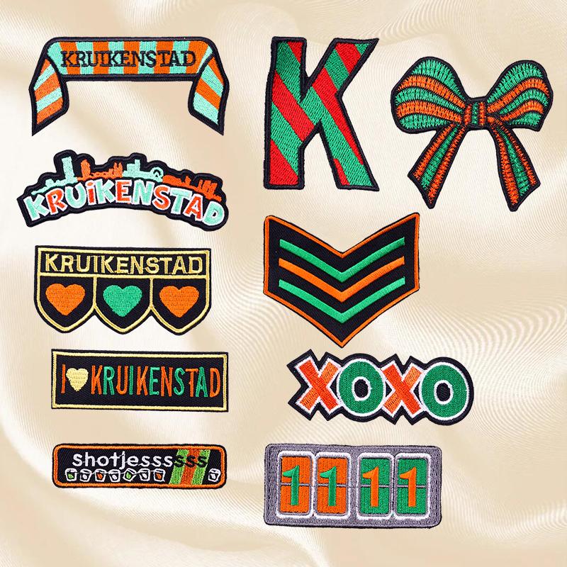 10pcs /Set Netherland Kruikenstad Emblem Embroidered Patches Iron On Patches For Clothing Netherland Carnival Patch Sewing Diy 