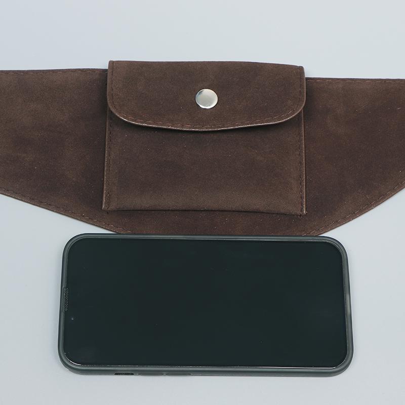 Women's Brown Vintage Suede Waist Bag - High-End Decorative Belt for Jeans & Skirts